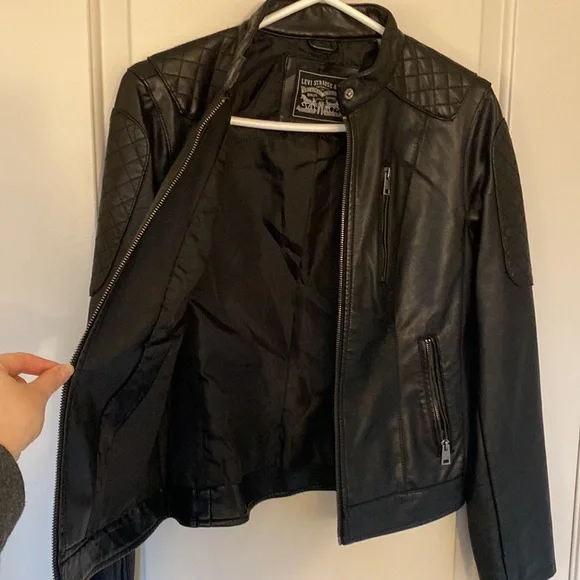 Levi's Black faux Leather Jacket - Picture 8 of 8